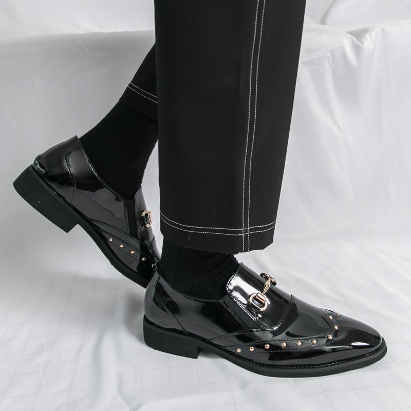 Street Trendy Leather Casual Shoes Fashionable and Comfortable Hairstylist Leather Shoes Quality Business Men's Casual Loafers