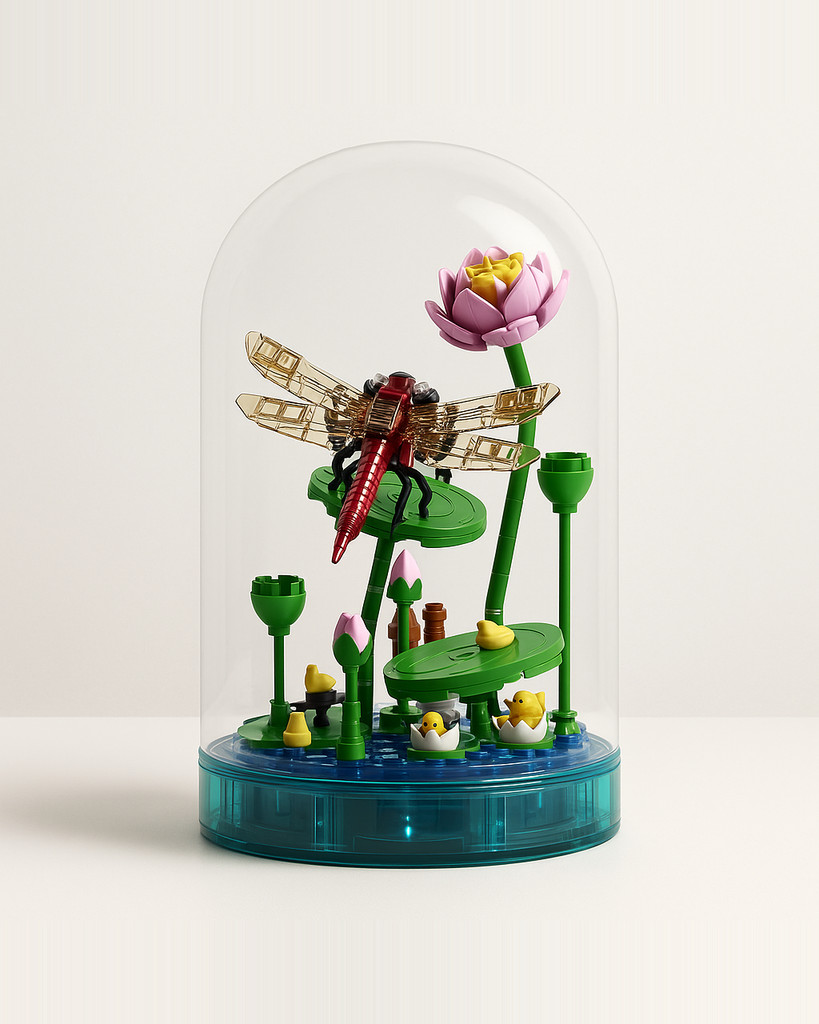 MOULD KING 10106 Insektensammlung Libellen-Bausatz mit Musikdisplaybox Weihnachtsdekoration Geschenk