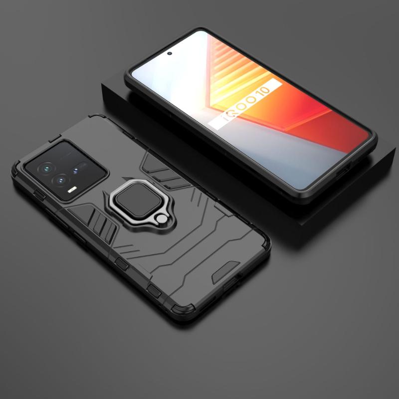 For VIVO iQOO9 iQOO 9T 9 Pro 5g Back Cover Phone Case Shockproof Armor Anti-Fall Metal Ring Holder Magnetic Protect Funda Coque