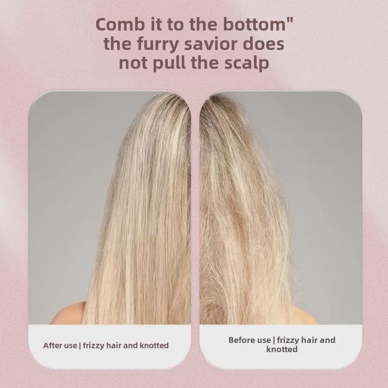 Princess Style Airbag Comb for Long Curly Hair, Anti-Knot Massage Portable Comb