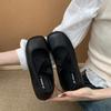 Cross-band retro ballet round head shallow mouth single shoes female 2025 autumn new French fairy style flat Mary Jane shoes