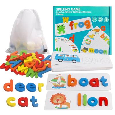 Buchstabierspiel, 26 englische Buchstaben für Kinder, Früherziehungs-Buchstabierpuzzle-Spielzeug