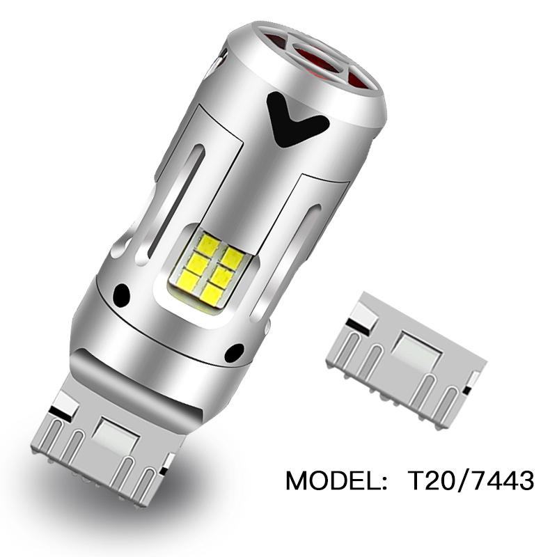 2pcs White Light 1156 P21W BA15S T20 W21W 7440 LED Backup Reverse Light Canbus Bulb DRL Led Light Car Accessories