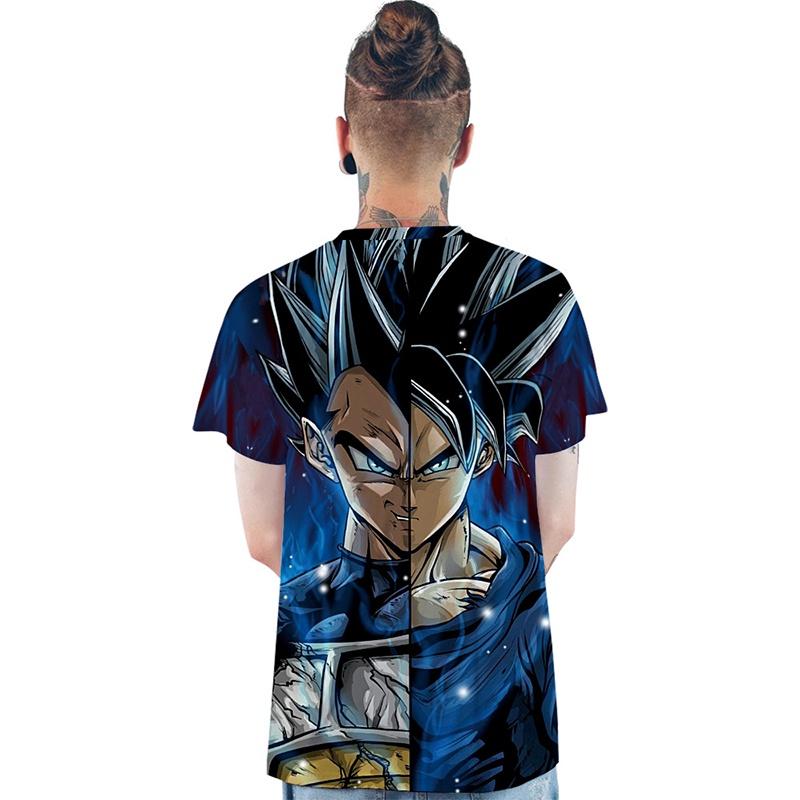 Stylish Men 3d T-shirts With Dragon Ball Z Fighting Super Saiyan Vegeta Print