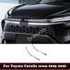 For Toyota Corolla Cross 2025 2026 Stainless Steel Front Upper Front Center Mesh Grille Grill  Hood Engine Cover Car Accessories