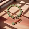 2025 Jadeite Green Jade Rabbit Bracelet: High-End Chinese Style, Year of the Snake, Elegant Women's Niche Beaded Design
