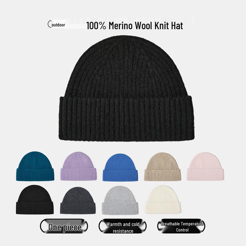 Xunjing Unisex Wool Knitted Beanie Hat