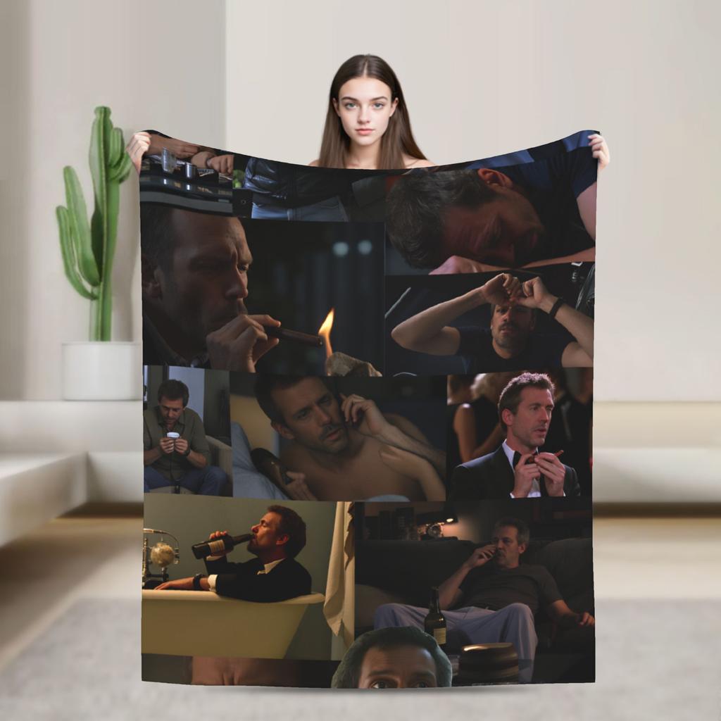 Doctor House Blanket Soft Fluffy Plush Throw Blanket For Students Couch Chair Sofa Bed Flannel Bedspread Bed Cover