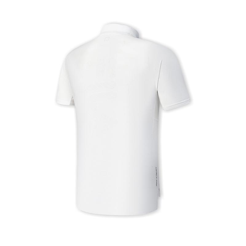 Fila Tennis Solid Color Sports Texture High-End Minimalist Short Sleeve Polo Men Polo Bright-White A11M433107FWT