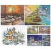 Full Embroidery Eco-cotton Thread 14CT Printed House Cross Stitch Kit Art