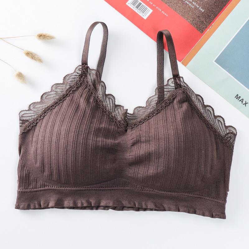 

Кружевной регулируемый бретель бесшовный мягкий бандажный топ-бра One Size