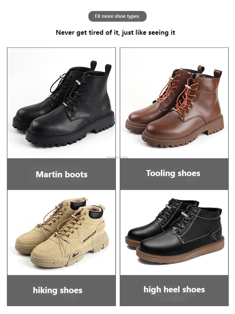 NEW Elastic buckle Shoe laces Metal Lock Button Shoelace No Tie ShoeLaces Kids Adult Quick Lazy Sneakers Boots Laces Shoestrings