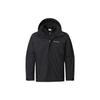 Outdoor Fleece Liner Three-In-One Hooded Waterproof Windproof Warm Quick-Dry Jacket Men Jackets Black WE7211-010
