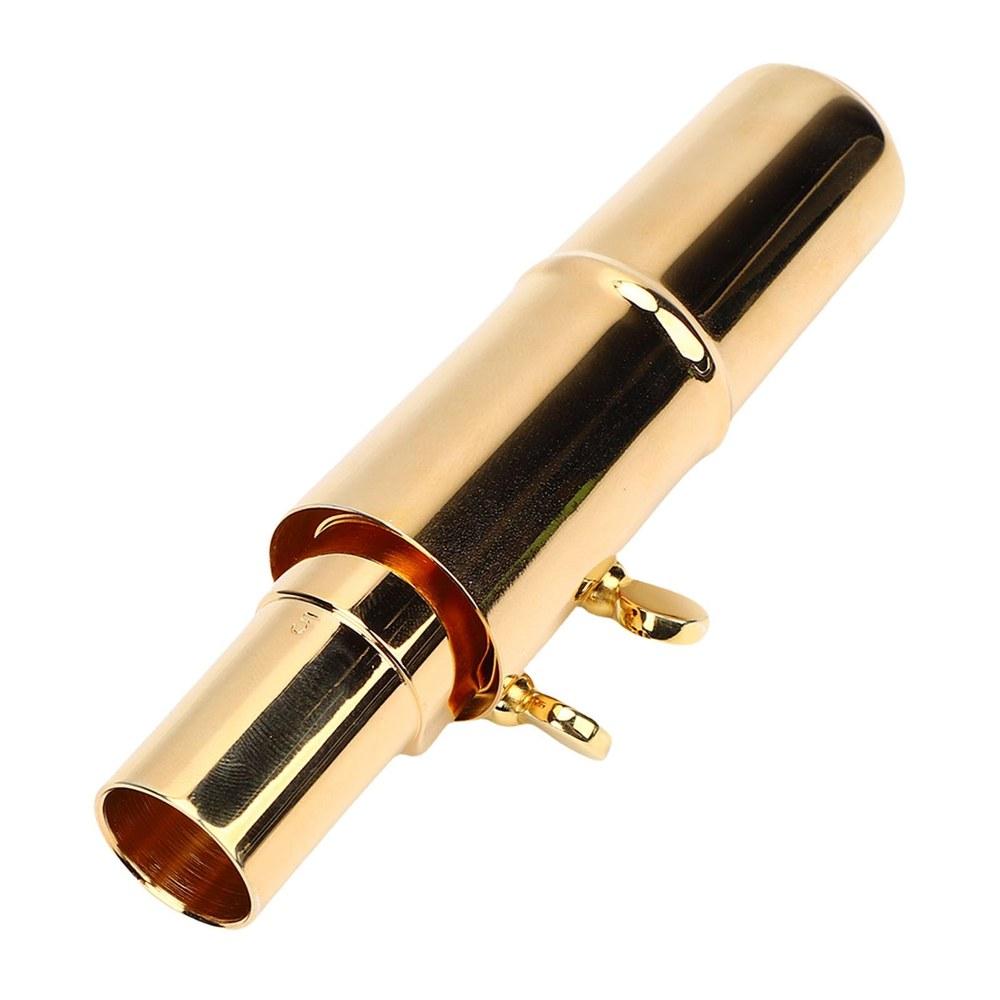 Generic Tenor Saxophone Mouthpiece Brass Bb Saxophone Mouthpiece with Cap and 3 Components Suitable for Beginners Professionals Jazz Bands Marching