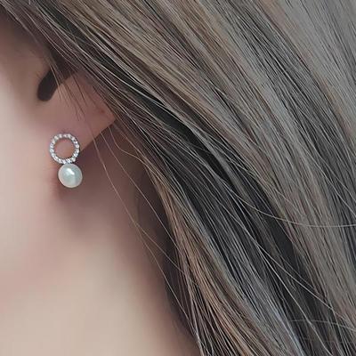 Accesorio Diario para Mujer Pendientes de Perla Aegis