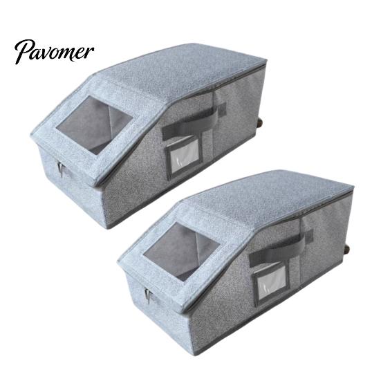 Baseball Cap Storage Box Organizer, Stackable Hat Box, with Clear Window Lid Durable Design, Container for Caps Snaps Trucker Hats Dustproof