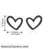 Stainless Steel Earrings Simple Fashion Black Plated Design Heart Hollow Earrings For Women Zircon Party Gifts Recommendation