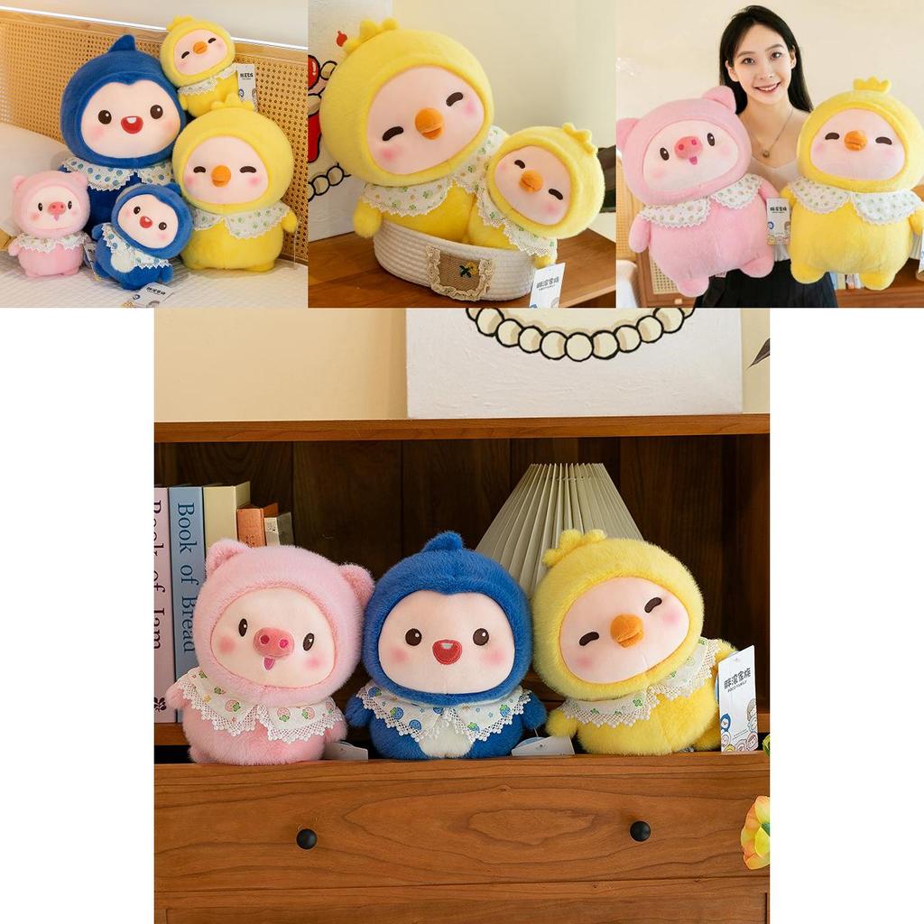 Adorable Fat Rolling Family Plush Penguin Monster Soft Toy For Claw Machine Lovers