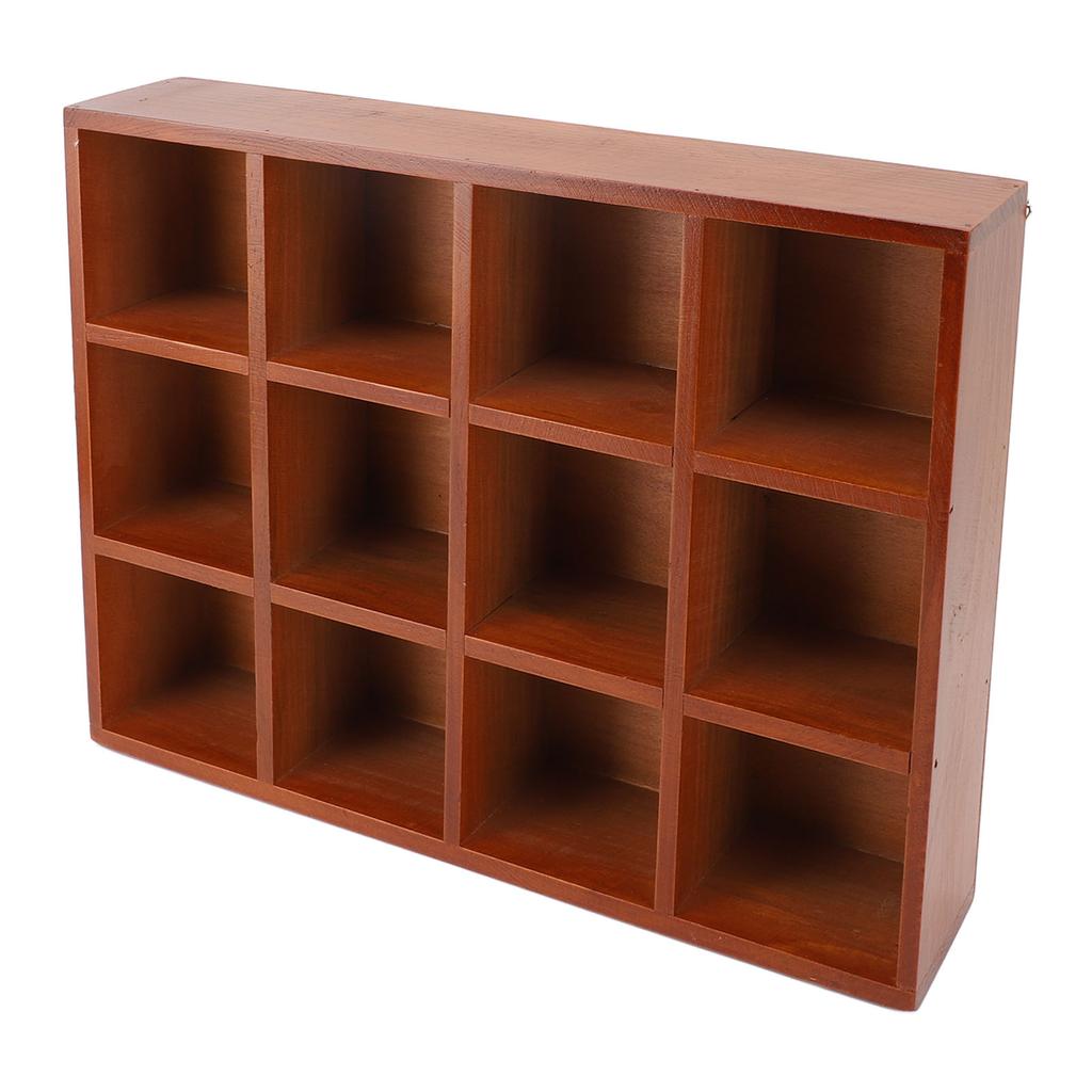 Houten Bureau Organizer Meerdere Vakken Vintage Houten Tafelblad Opbergruimte Kantoorartikelen Houder Kantooraccessoires Benodigdheden