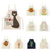 Animal Kitchen Apron Women Pinafore Child Apron Household Cleaning Supplies Baking Cooking Accessories Sleeveless Linen Bibs