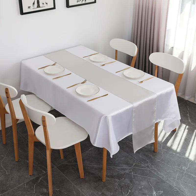 10Pcs Satin Table Runner 30cm X 275cm Wedding Party Supply Christmas Home Modern Coffee Dining Luxury Table Decoration