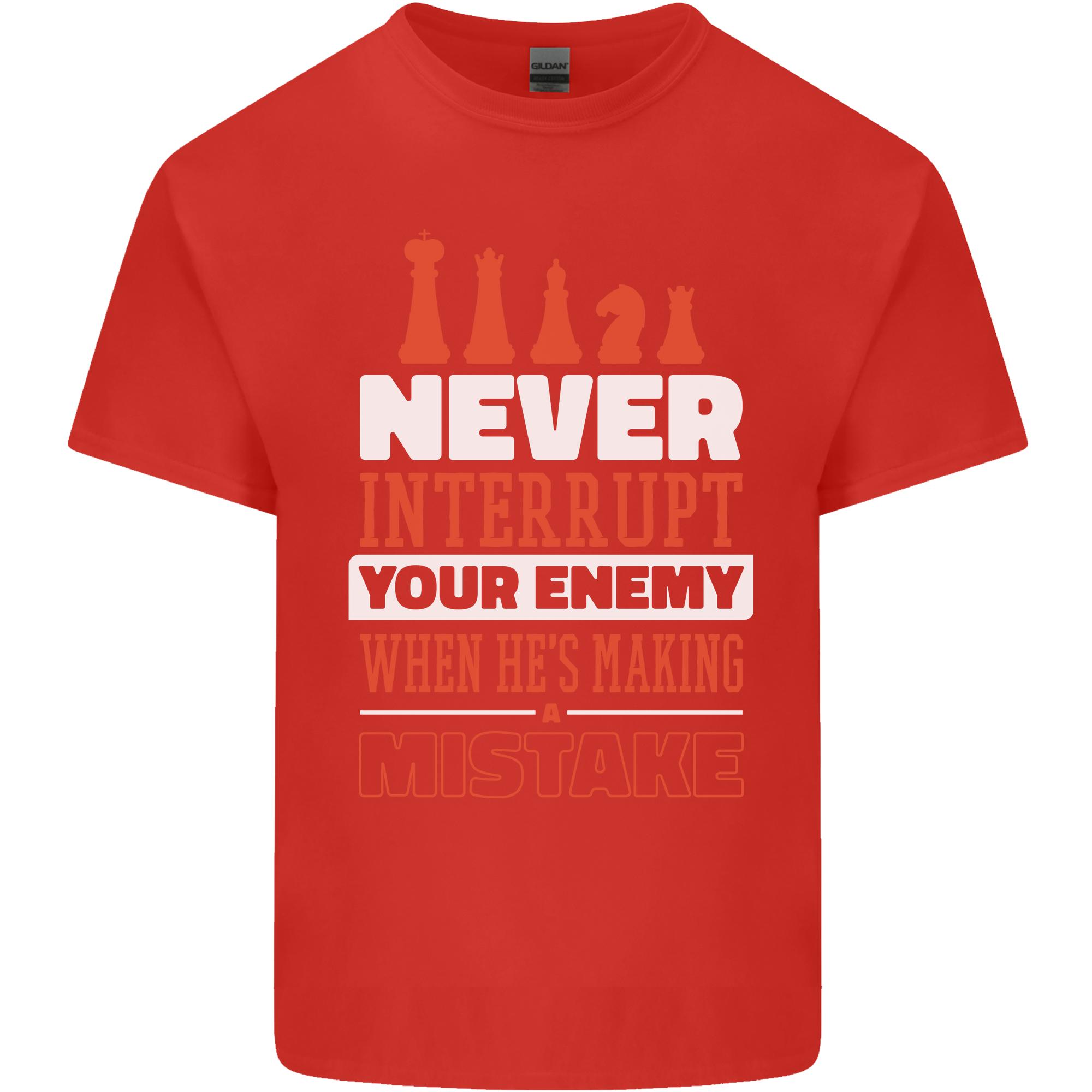 Funny Chess Never Interrupt Your Enemy Unisexs Light Cotton TShirt S