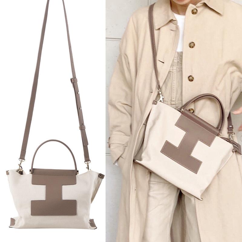 Niche bag canvas bag women's simple texture large capacity bag shopping bag