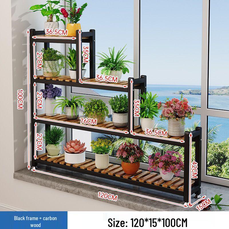 Yuzhuxun HC Indoor Iron Art Tiered Flower Shelf