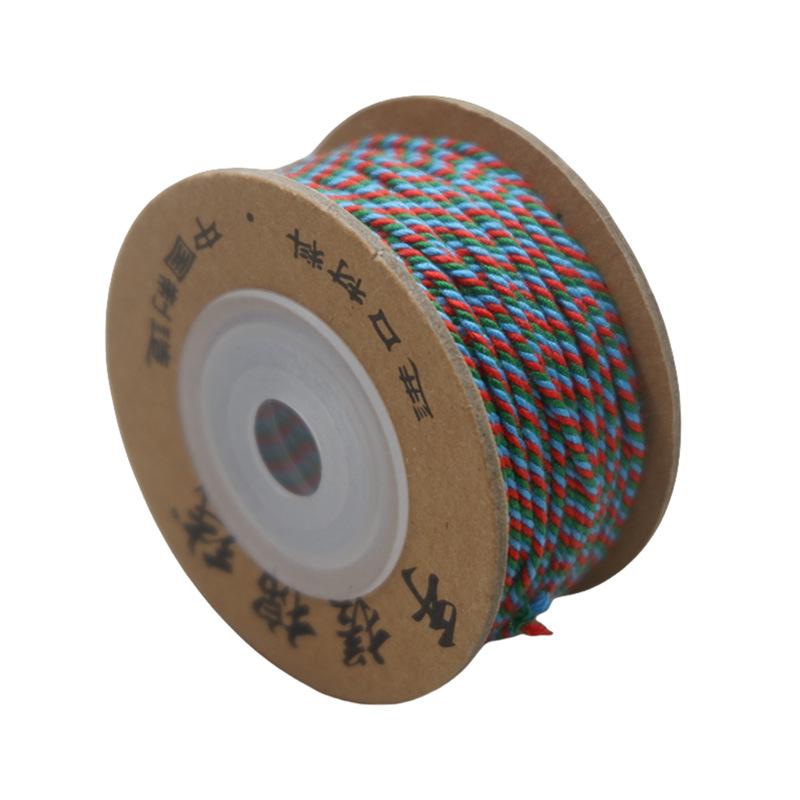 Dragon Boat Festival Multicolored Rope Diy Multicolored Rope Hand-Woven Self-Woven Hand Rope Material Bracelet Tibetan Hand Rubbing Cotton Thread Rope