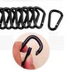 Black-color Aluminium Alloy Carabiner Buckle Keychain Black Climbing Button Camping Hiking Hook
