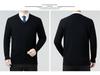 Men's Luxury Cashmere V-Neck Sweater - Warm, Stylish Autumn/Winter Layer for Middle-Aged Dads