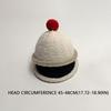 Cute Plush Ball Children Melon Caps Woolen Yarn Baby Knit Hat Korean Crochet Bonnet  Girls Boys