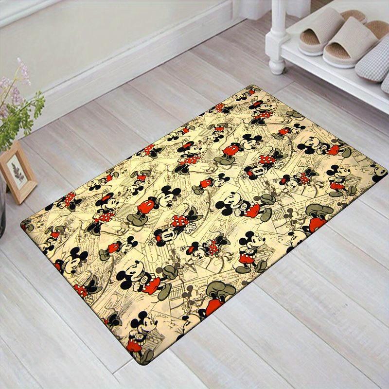 

1pc Disney Mickey Mouse and Minnie Pattern Carpet Area Rug Non slip Carpet Hand Washable Floor Mat Suitable For Living Room Bedroom Home Decor 60cm by 90cm
