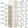 Nail Art Strass Kristall Charms Glas Edelstein Rosa Blau Flatback Gemischte Größe Nagel Charms Für DIY Nagel Dekoration