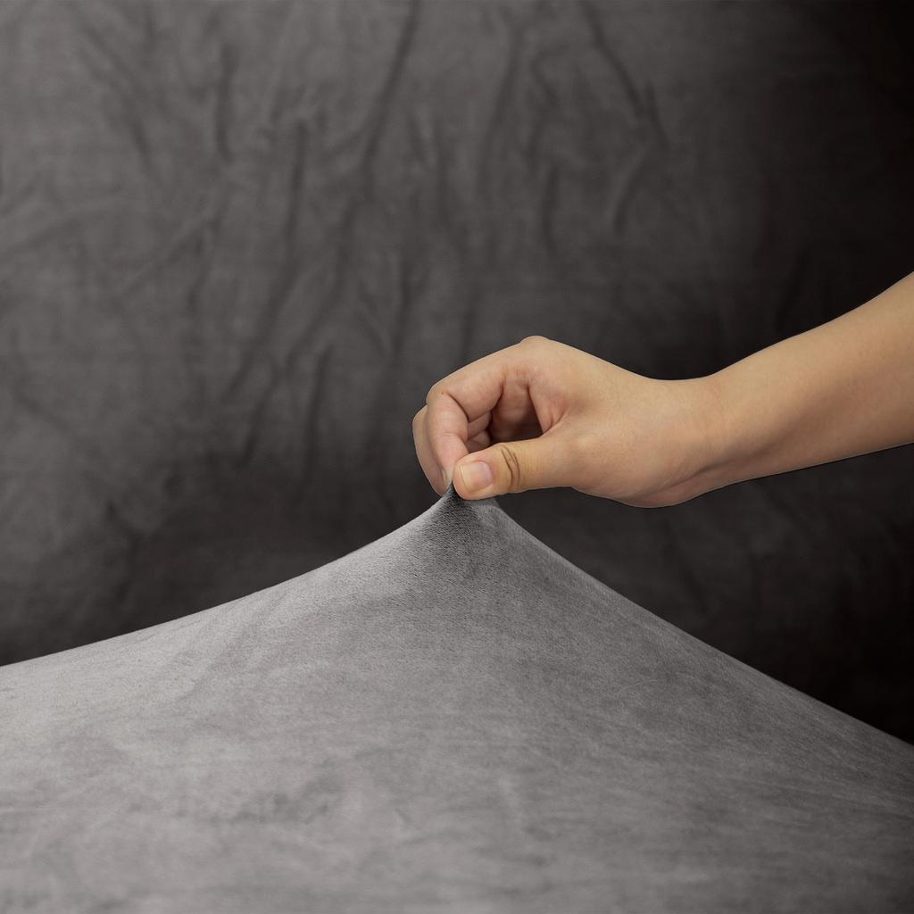 Velvet Square Ottoman Covers Folding Storage Stool Furniture Protector Stretch Footrest Foot Stool Covers Living Room Slipcover