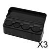 3xCar Coin Case Storage Organizer Lightweight Black Practical Container