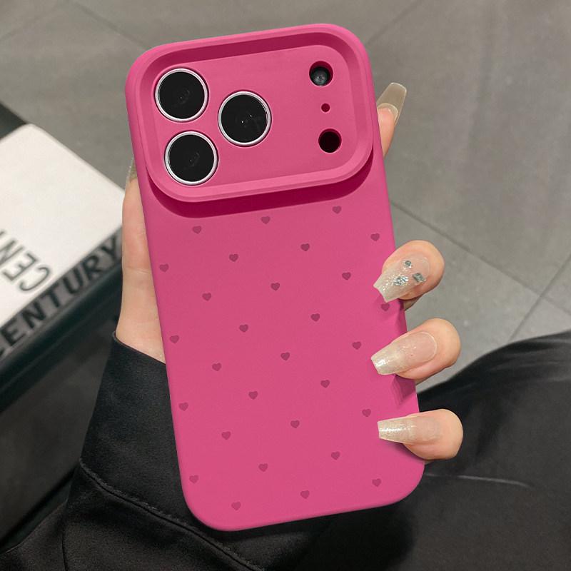 

Love Heart Liquid Silicone Case For iPhone 17 Pro Max 12 13 14 15 16 Pro Max 17 Air 16 Plus Soft Camera Control Button Cover iPhone17