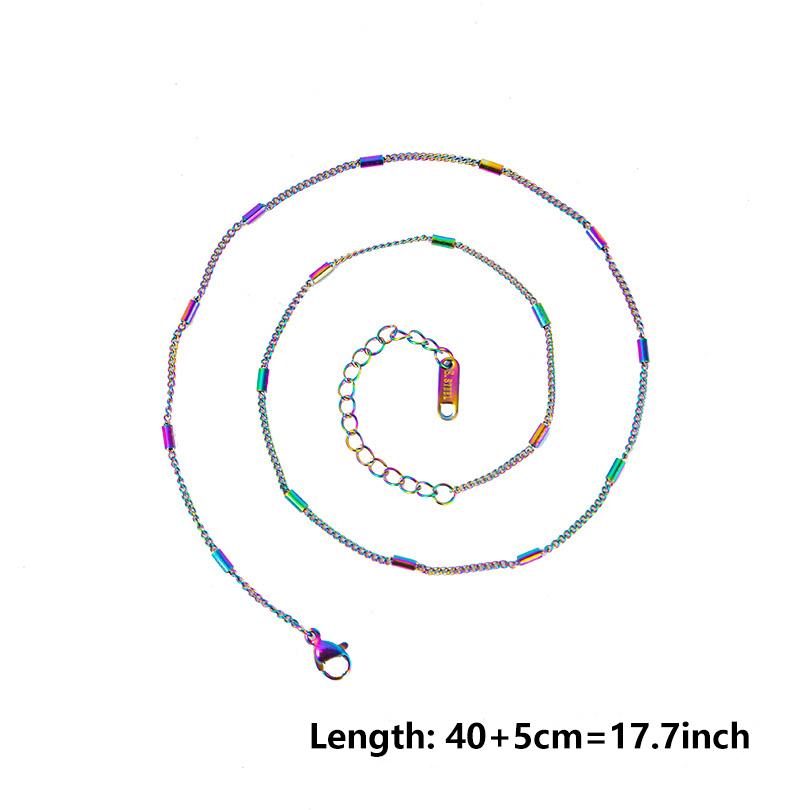 1/5/10PCS Wholesale Middle Cross Chain Necklaces For Women Men Simple Jewelry On The Neck Stainless Steel Chains Thin Girl Colar