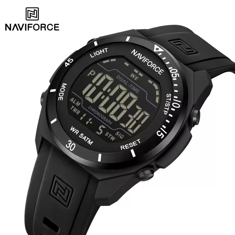 NAVIFORCE 7138 Outdoor Sports Men's Digital Watch Fashion Sports Alarm Clock Stopwatch Casual Wristwatch Date LED Display Reloj