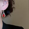 Exquisite Rhinestone Water Drop Tassel Necklace & Earring Set - Luxurious European & American Style
