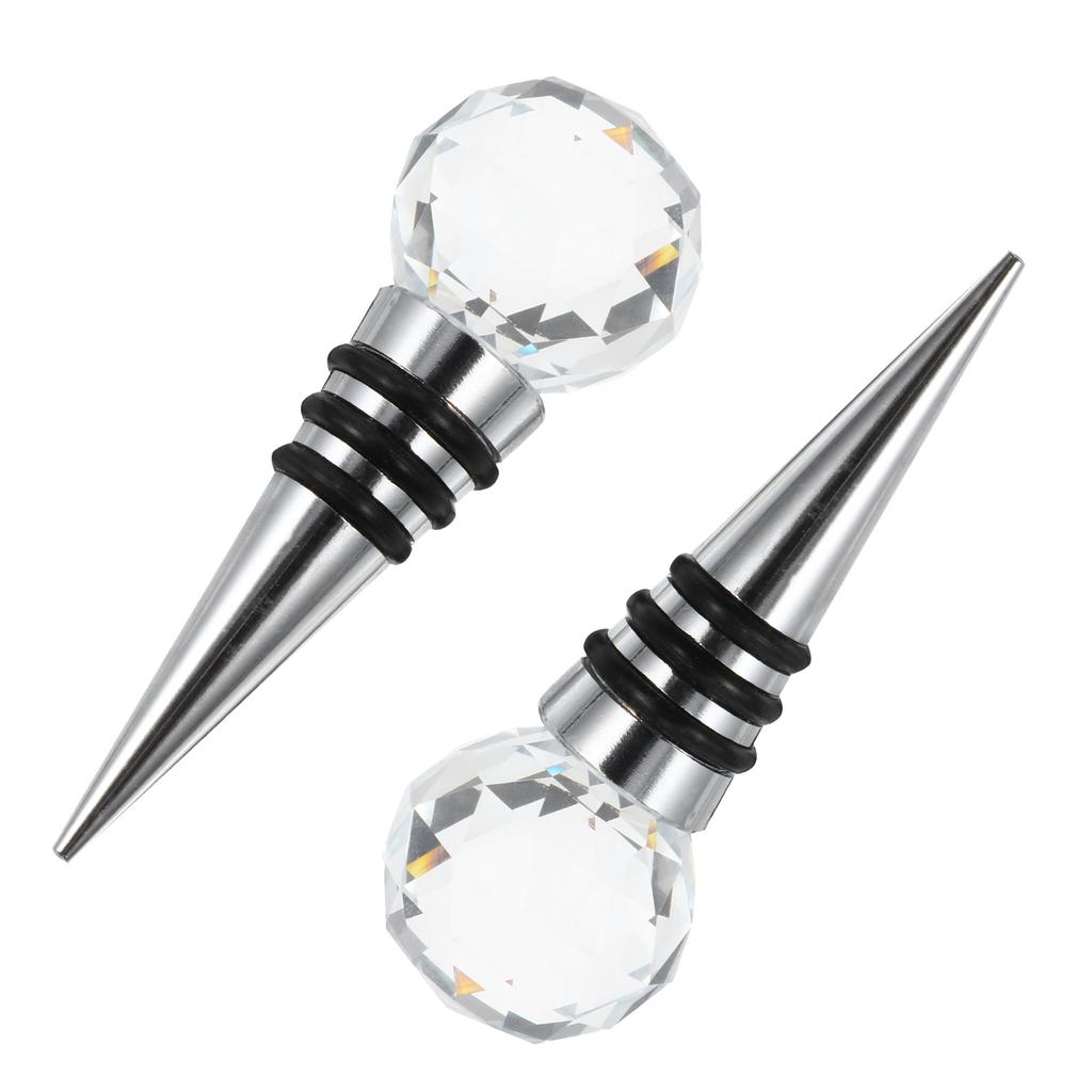 2 Pcs Stopper Plug Supply Sealing Vacuum Sealer Crystal Conical Sealed Creative Alloy