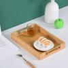 ZISIZ Bamboo Rectangular Tea Serving Tray