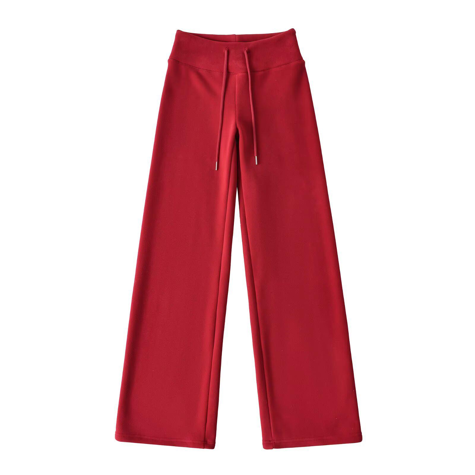 YPFF Women s Slim-Fit Sherpa High-Waisted Straight-Leg Yoga Pants Small