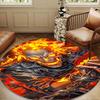 Ghost-Rider In Flammen Runder Teppich für Wohnzimmer, Schlafzimmer, Spielzimmer, Stuhlunterlage, Läufer, Kreis Teppich, Große Größe Dekor Fan Weihnachtsgeschenk