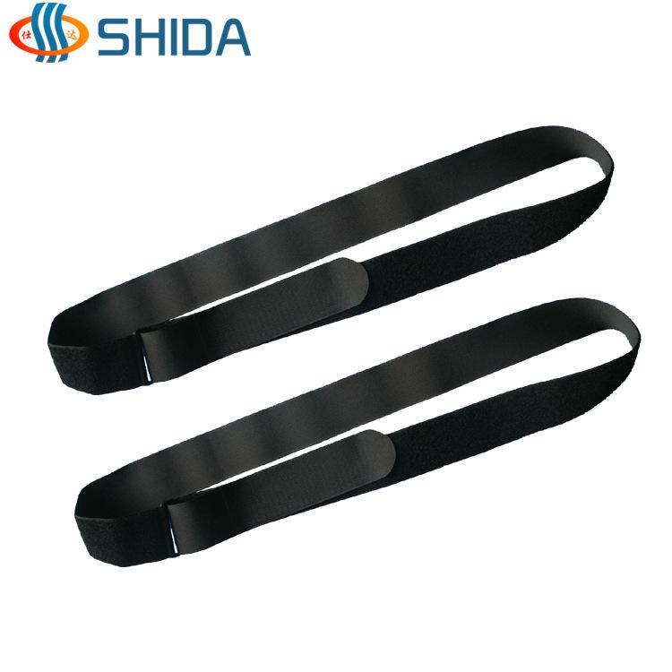 Stada Černé samolepicí suché zipy na kabely pro organizaci a skladování datových kabelů