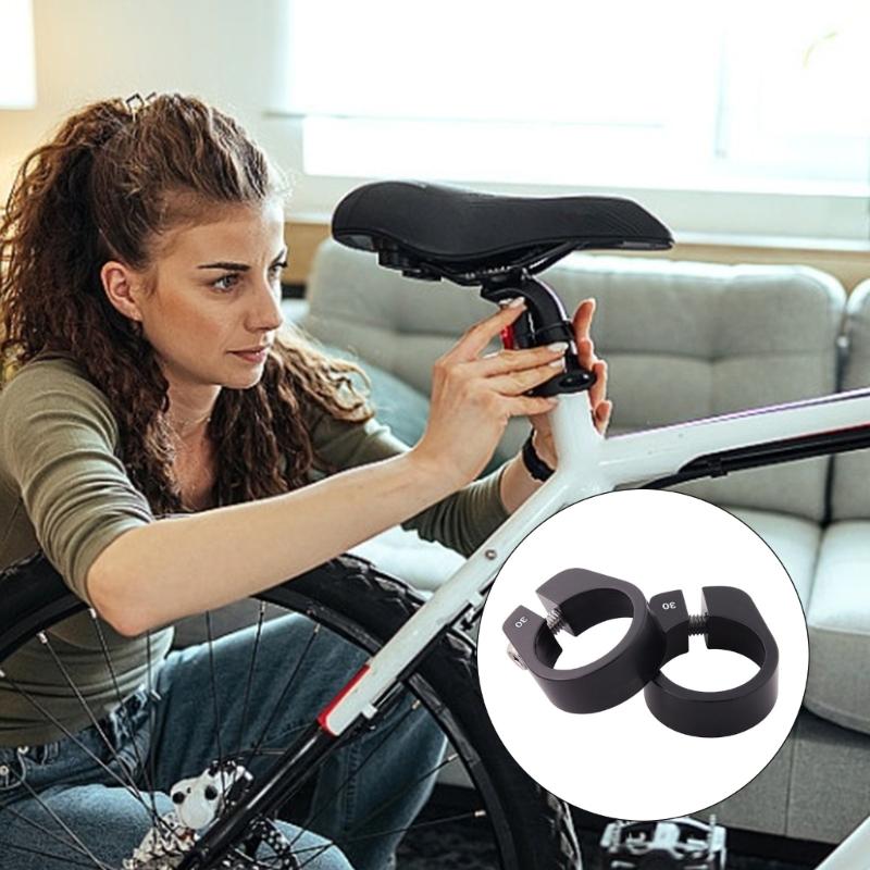 Aluminum Alloy Bike Seat Post Clamp 30mm Bicycles Seat Tube Clamp Road Bike Seatpost Clamp Easy to Installation