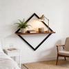 Nordisches Holz-Wandregal mit multifunktionalem Design zur Organisation des Zuhauses