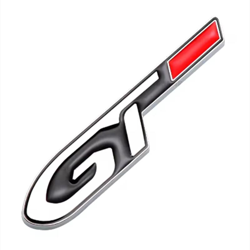 UHHA5 Car Fender Metal Sticker Rear Trunk Badge Emblem For Peugeot GTI GT GTline GT RCZ 406 405 205 3008 206 208 408 508 407 107 307