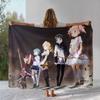 Cute Puella Magi Madoka Magica Cartoon Flannel Blanket,Ultra Soft Warm Plush Throw for Home Bedroom Bed Sofa Cover Office Picnic