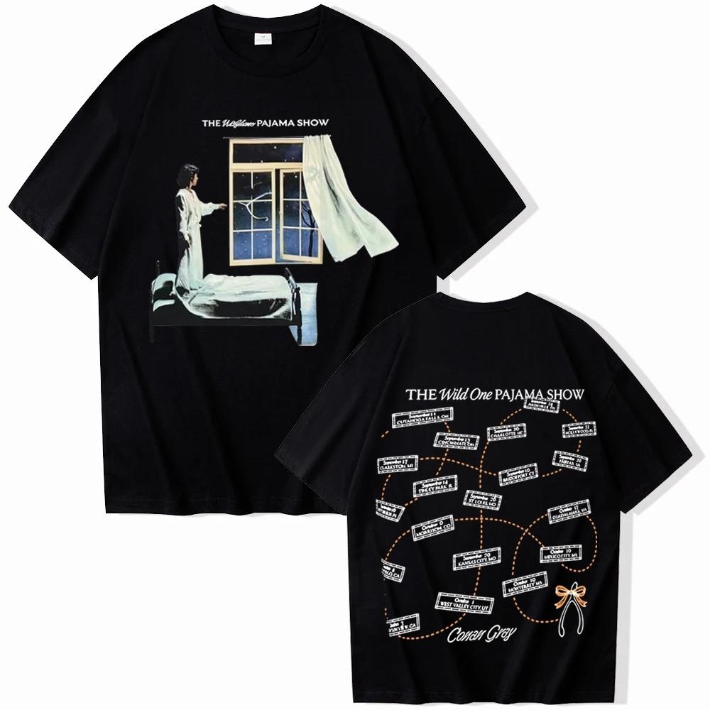 2026 Conan Gray Wishbone World Tour T-shirt Man Woman Harajuku Short Sleeve O-neck Casual Shirt Gift